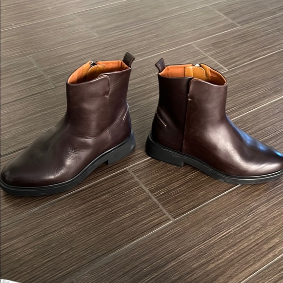 Franco Sarto Brown Leather Ankle Chelsea Boots, sz 8.5 - Picture 5 of 9